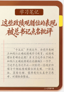 这些政绩观错位的表现，被总书记点名批评